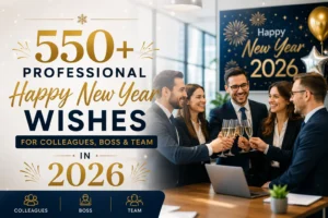 550+ Professional Happy New Year Wishes for Colleagues, Boss & Team  in 2026
