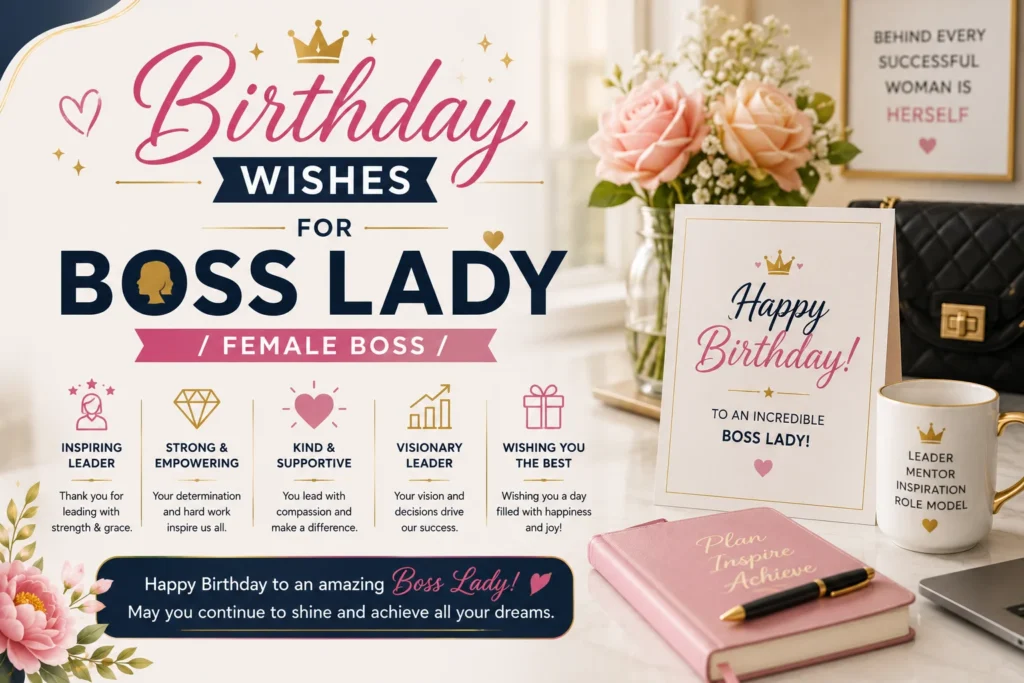 Birthday Wishes for Boss Lady / Female Boss