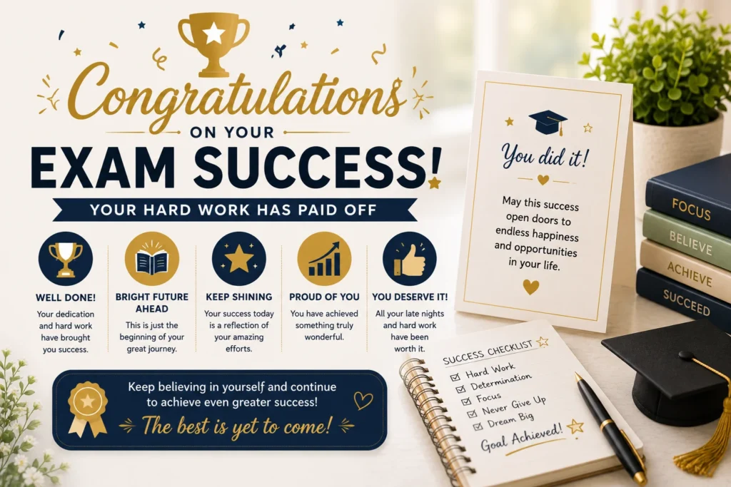 Congratulations Messages for Exam Success