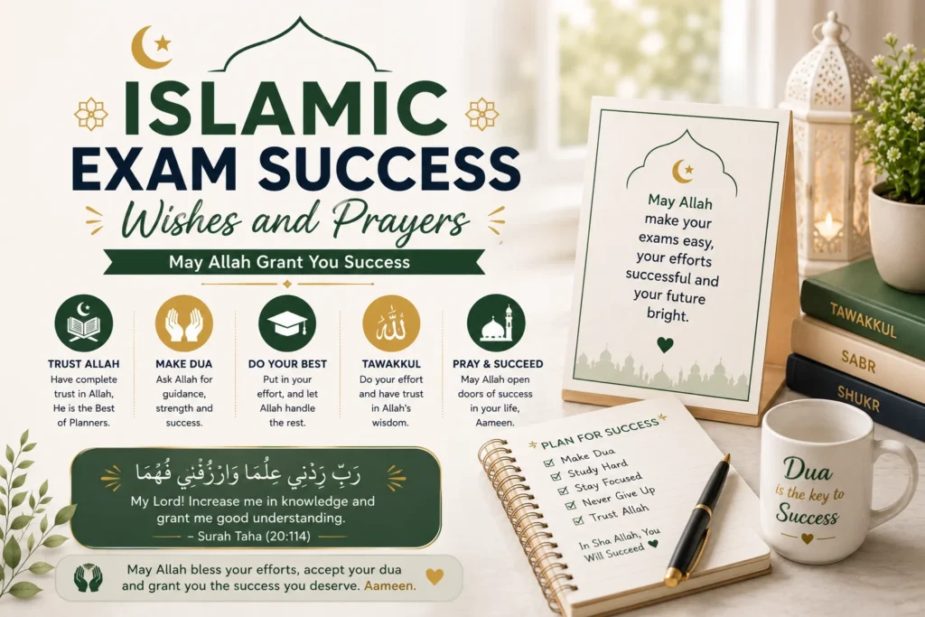 Islamic Exam Success Wishes and Prayers