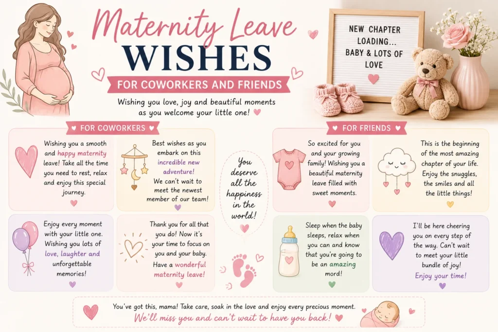 Maternity Leave Wishes for Coworkers and Friends