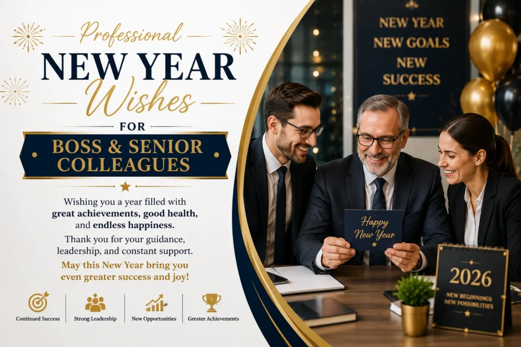 Professional New Year Wishes for Boss and Senior Colleagues