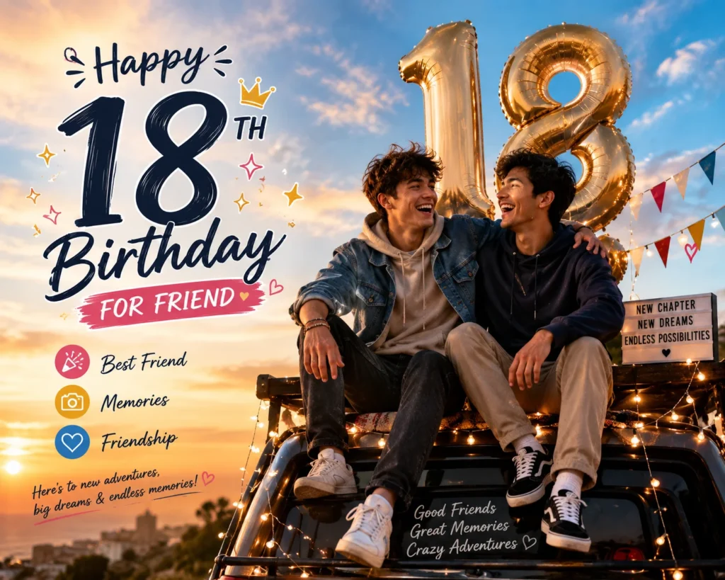 18th Birthday Wishes for Friend
