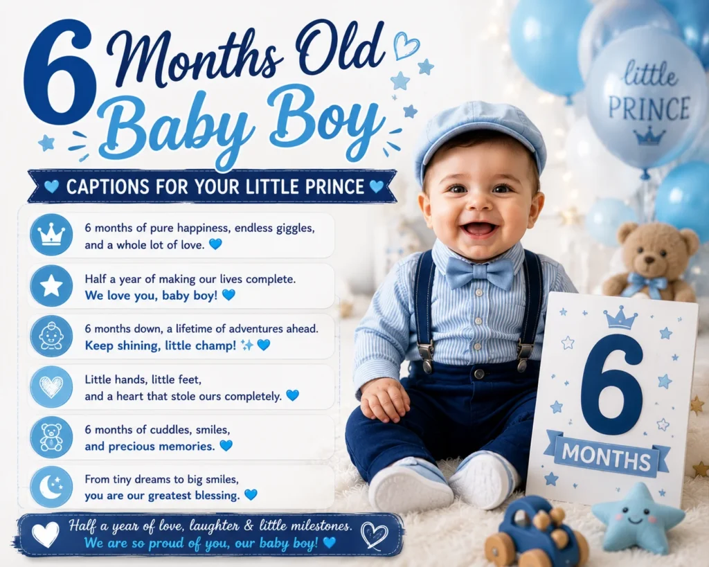 6 Months Old Baby Boy Captions