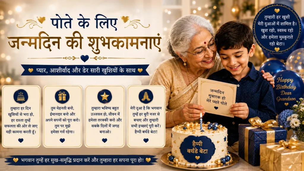 Birthday Wishes for Grandson in Hindi