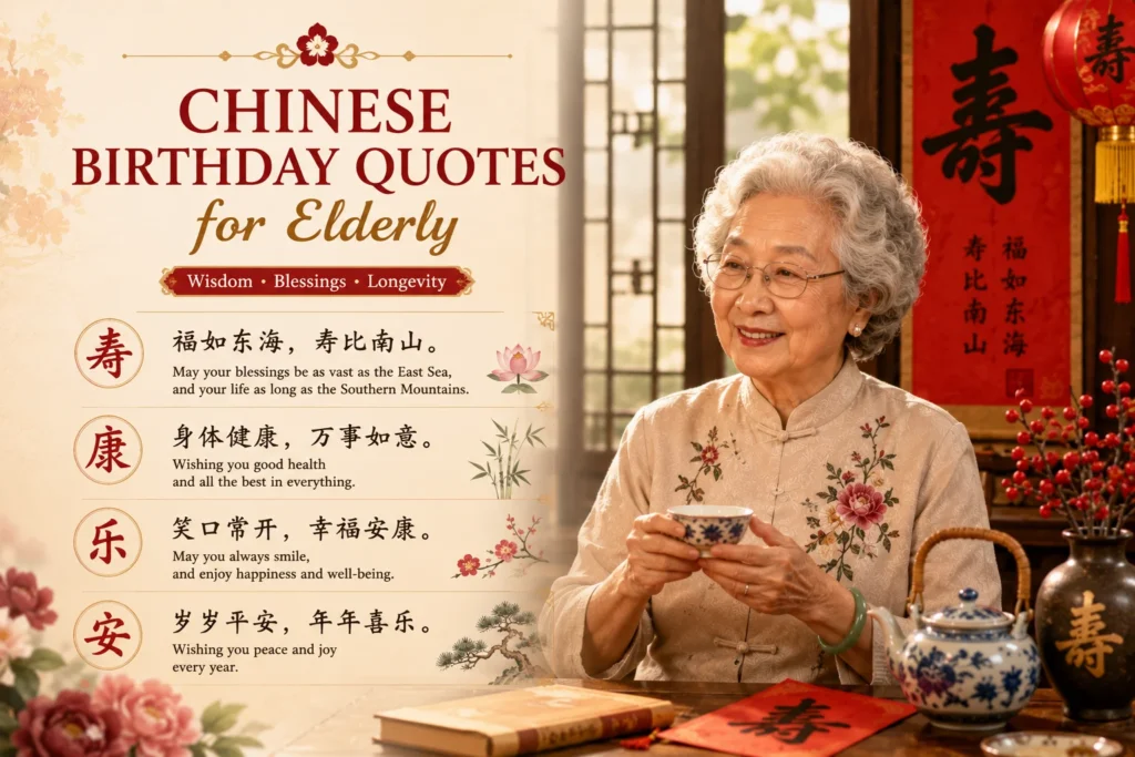 Chinese Birthday Quotes for Elderly