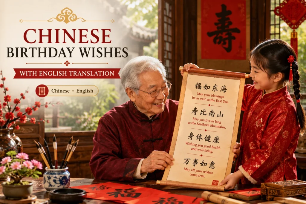 Chinese Birthday Wishes With English Translation