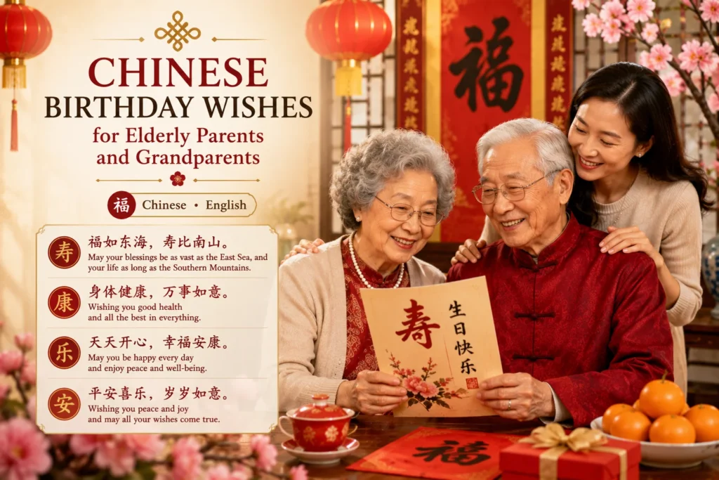 Chinese Birthday Wishes for Elderly Parents and Grandparents