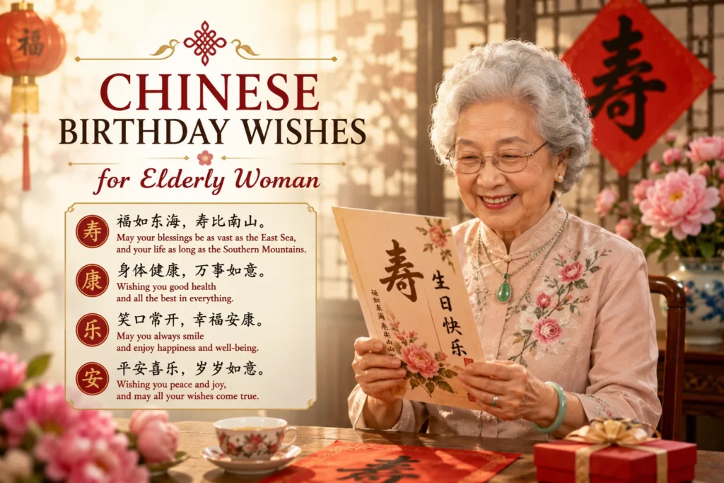 Chinese Birthday Wishes for Elderly Woman