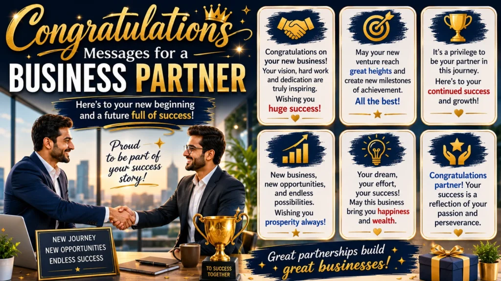Congratulations Messages for a Business Partner