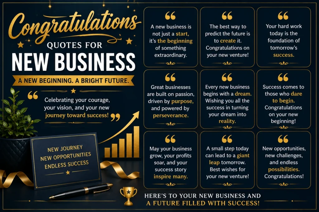 Congratulations Quotes for New Business