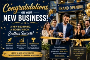 Congratulations on New Business
