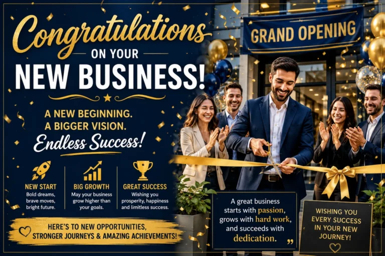 Congratulations on New Business