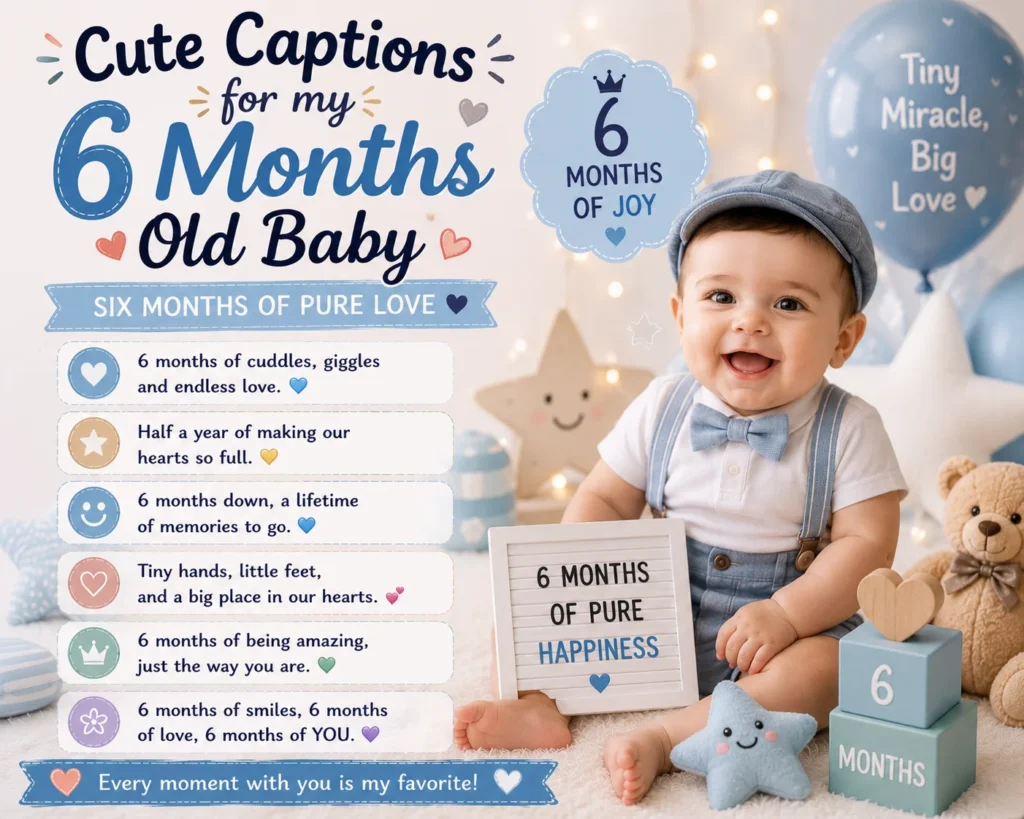 Cute Captions for My 6 Months Old Baby