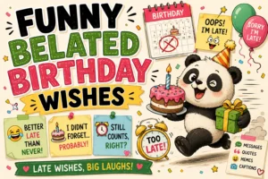 Funny Belated Birthday Wishes