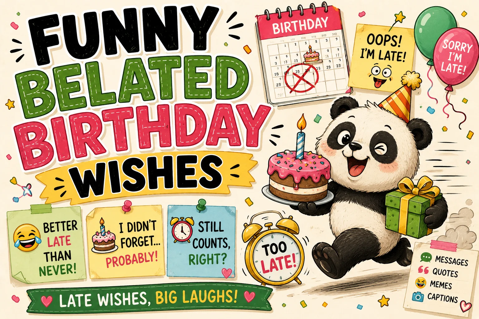 Funny Belated Birthday Wishes