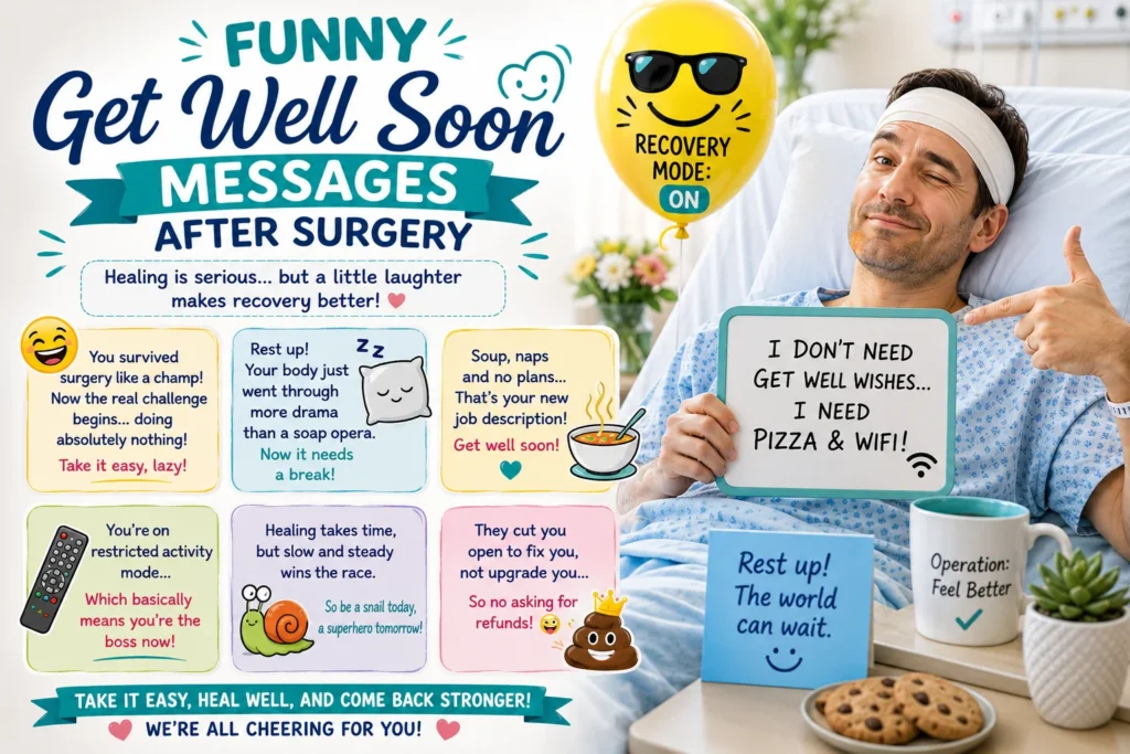 Funny Get Well Soon Messages After Surgery