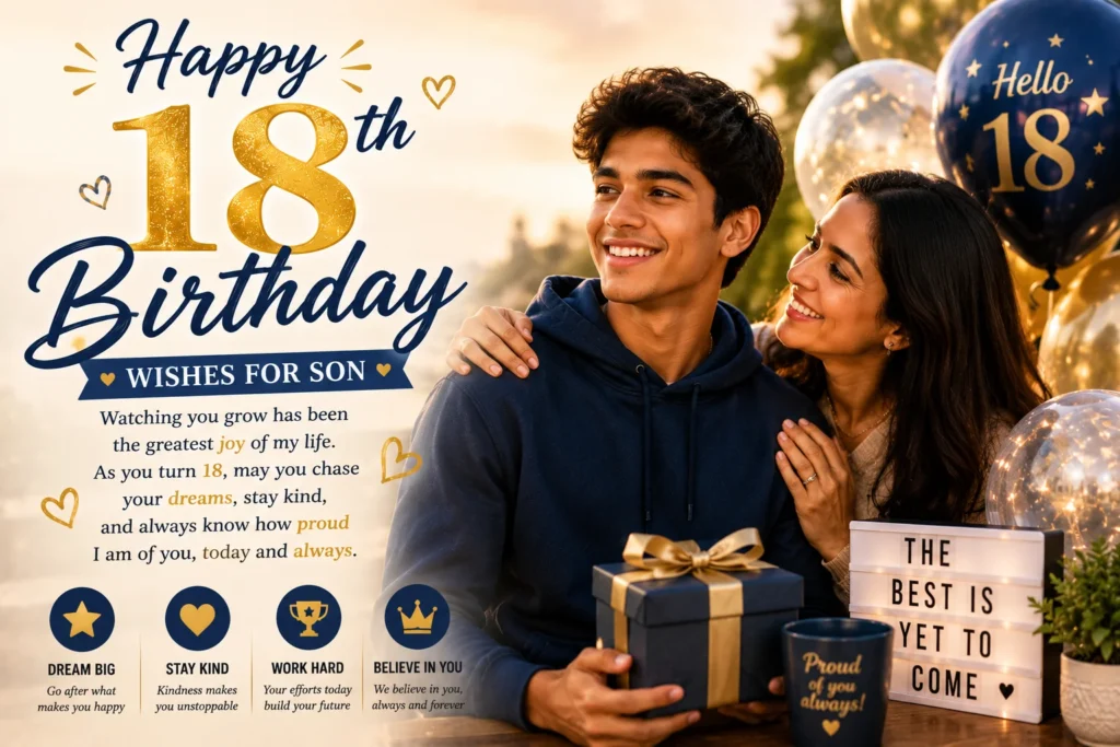 Happy 18th Birthday Wishes for Son