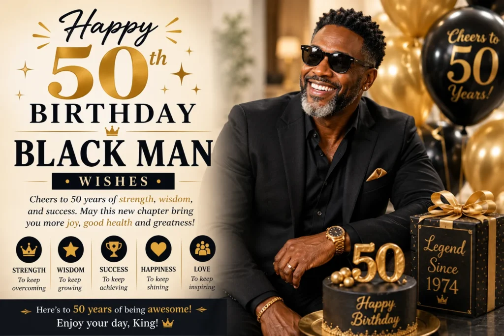 Happy 50th Birthday Black Man Wishes