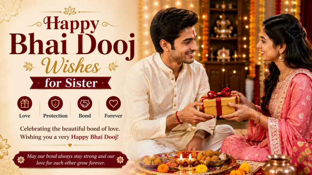 Happy Bhai Dooj Wishes for Sister