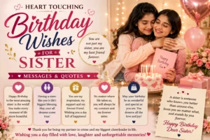 Heart Touching Birthday Wishes for Sister