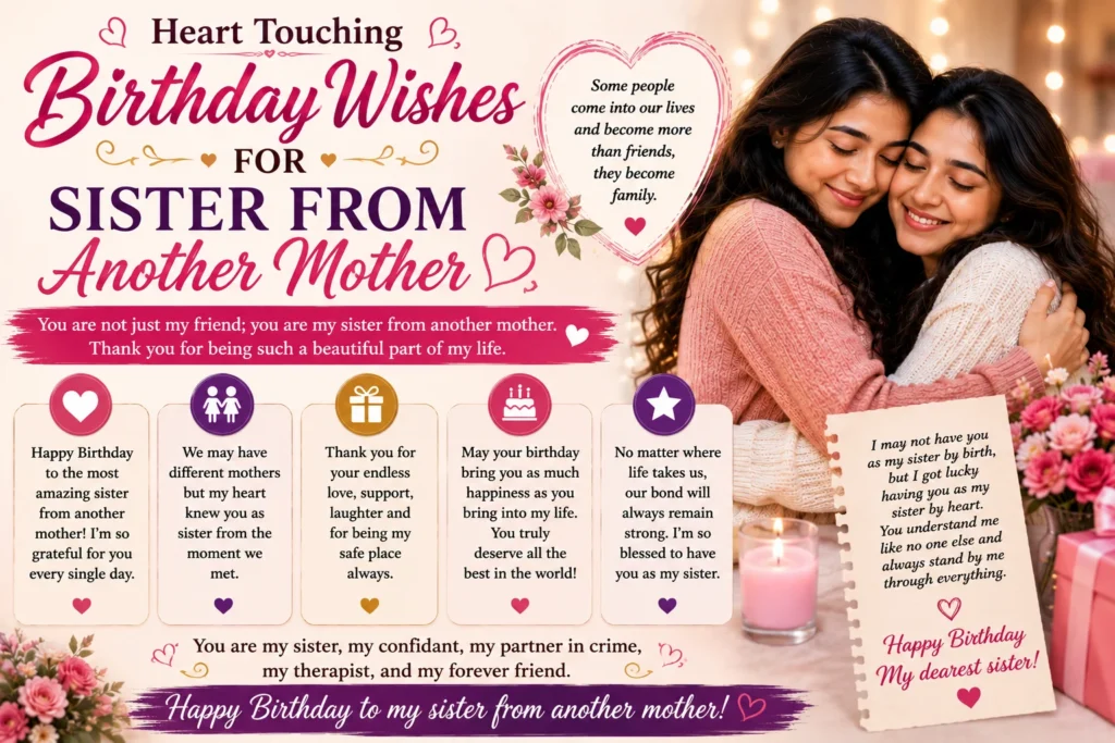 Heart Touching Birthday Wishes for Sister from Another Mother