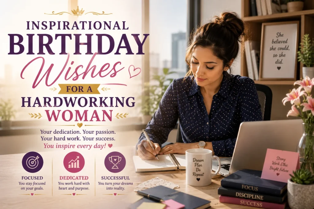 Inspirational Birthday Wishes for a Hardworking Woman