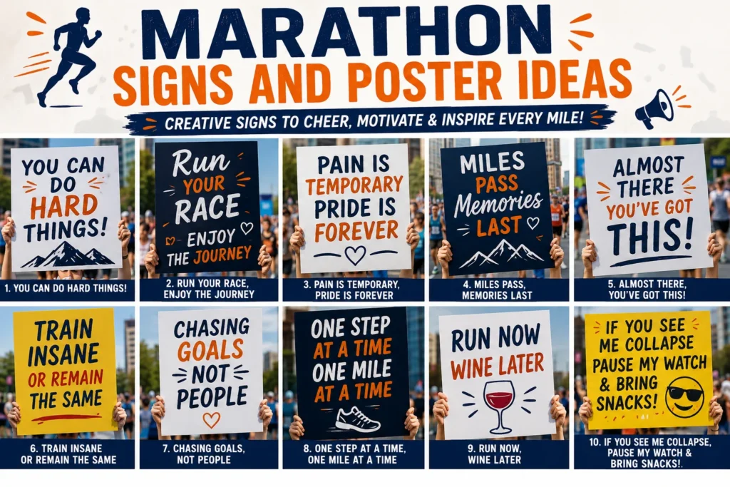 Marathon Signs and Poster Ideas