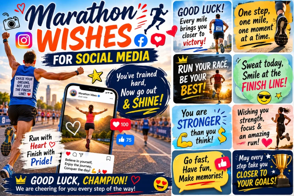 Marathon Wishes for Social Media