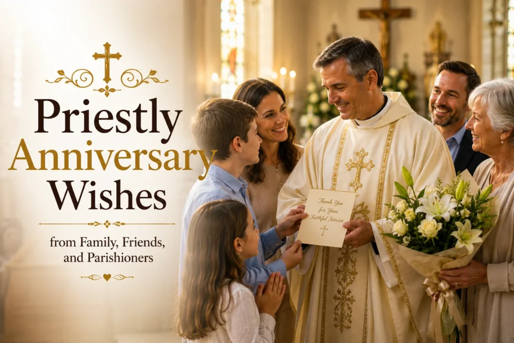 Priestly Anniversary Wishes from Family, Friends, and Parishioners