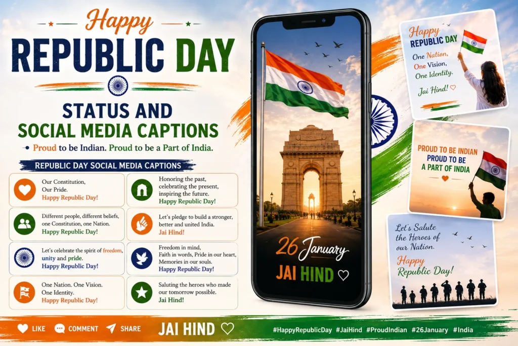 Republic Day Status and Social Media Captions