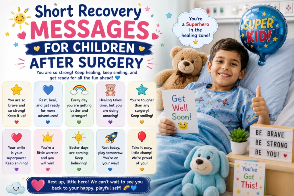 Short Recovery Messages for Children After Surgery