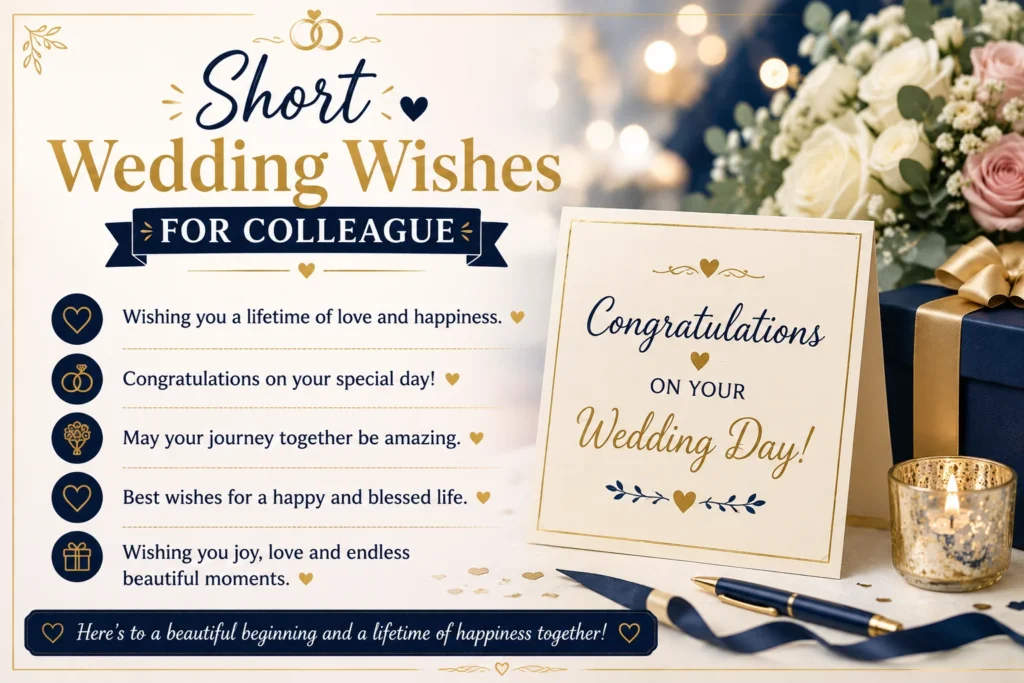 Short Wedding Wishes for Colleague