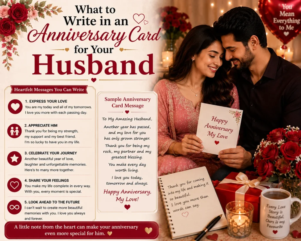 What to Write in an Anniversary Card for Your Husband