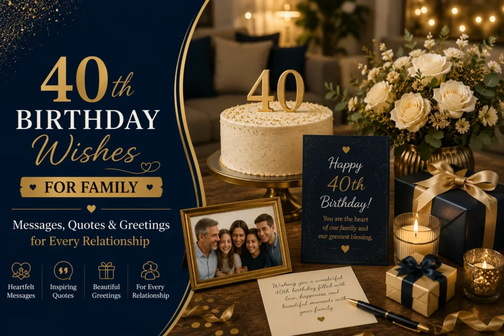 40th Birthday Wishes for Family