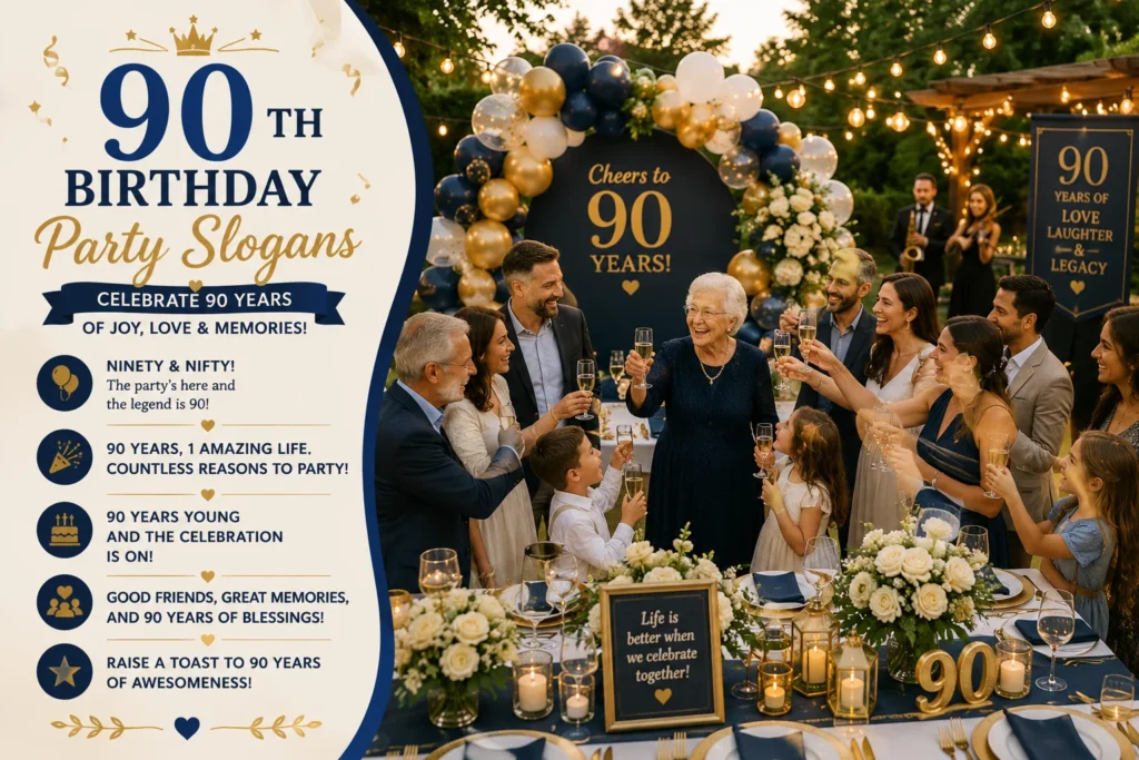 90th Birthday Party Slogans