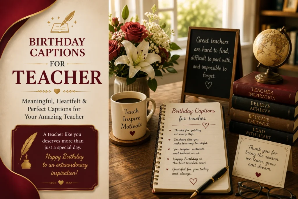 Birthday Captions for Teacher