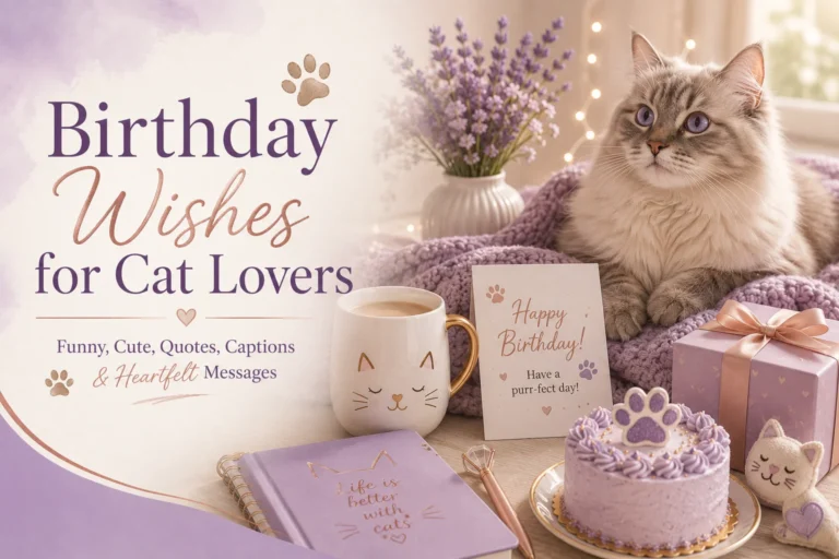 Birthday Wishes for Cat Lovers | Funny, Cute, Quotes, Captions  & Heartfelt Messages