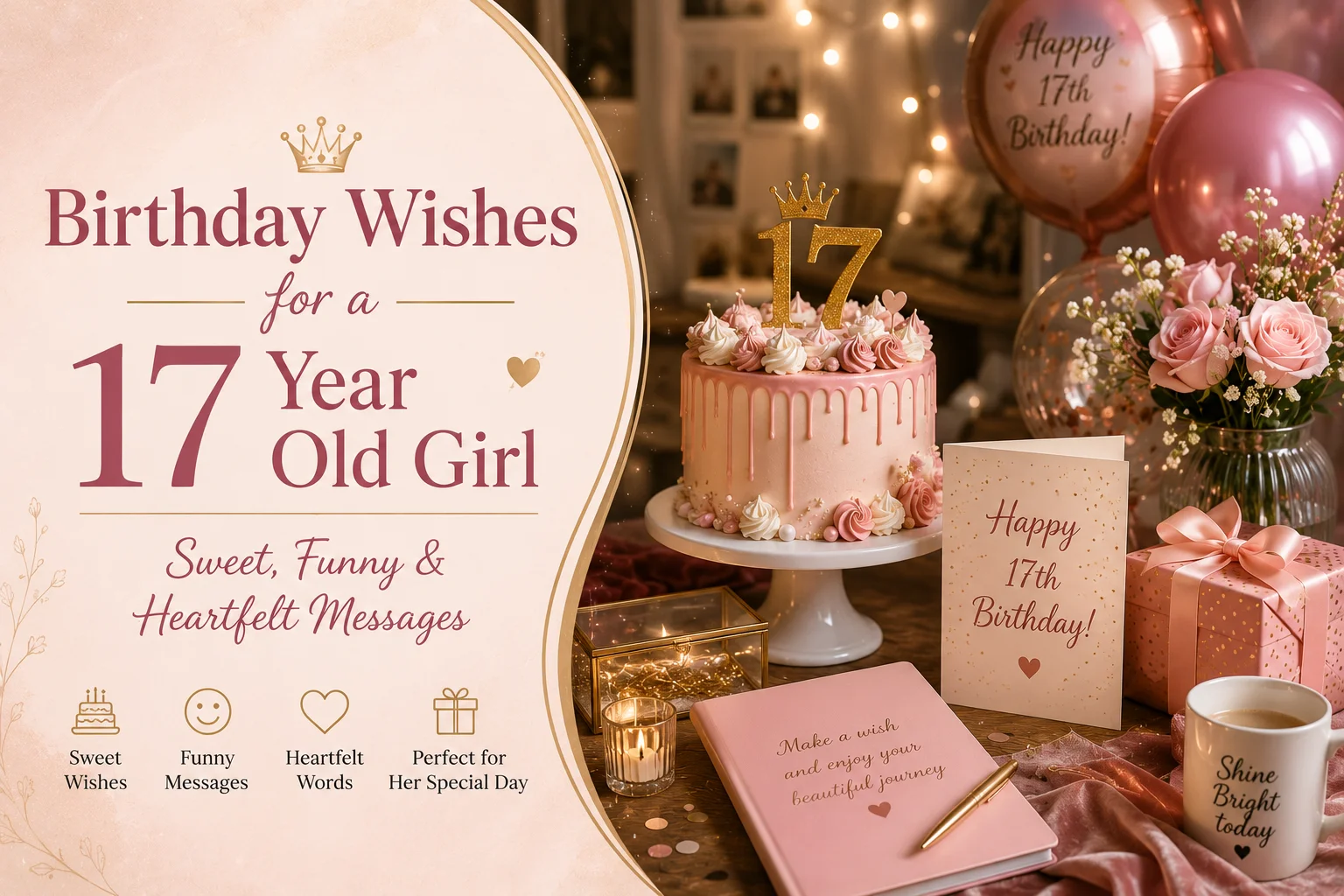 Birthday Wishes for a 17 Year Old Girl Sweet, Funny & Heartfelt Messages