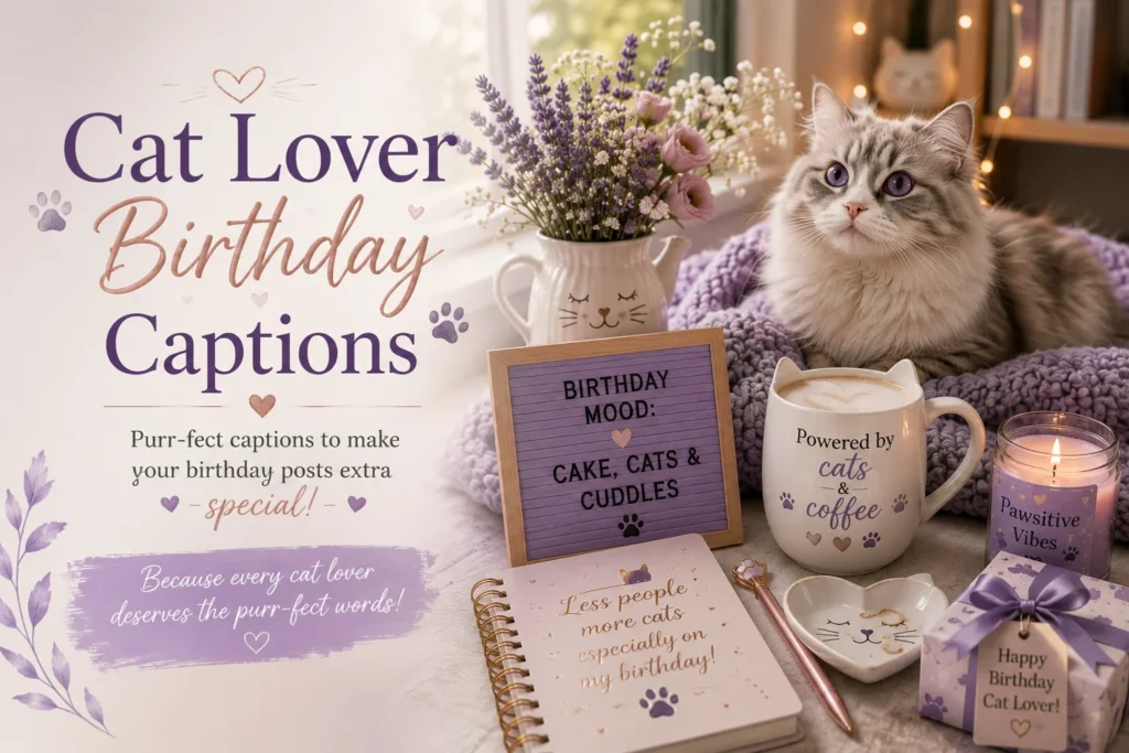 Cat Lover Birthday Captions