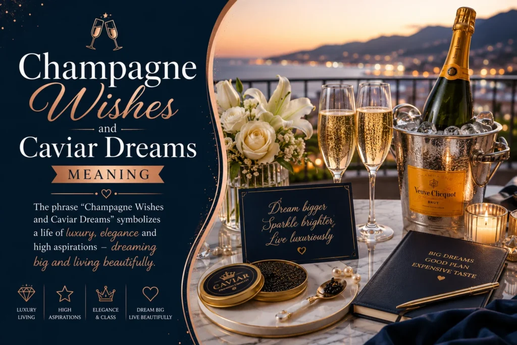 Champagne Wishes and Caviar Dreams Meaning