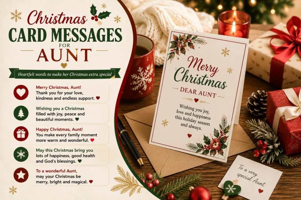 Christmas Card Messages for Aunt