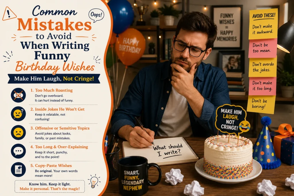 Common Mistakes to Avoid When Writing Funny Birthday Wishes