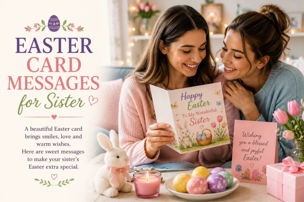 Easter Card Messages for Sister