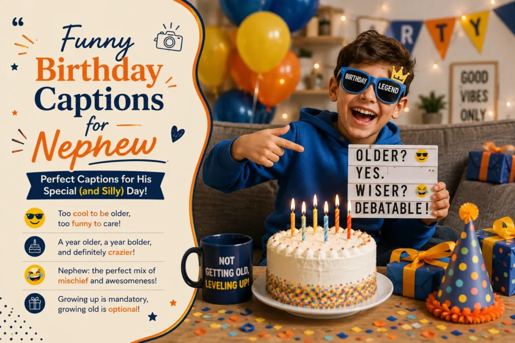 Funny Birthday Captions for Nephew
