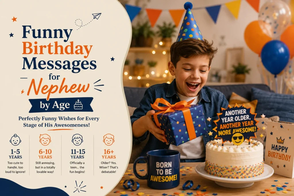 Funny Birthday Messages for Nephew by Age