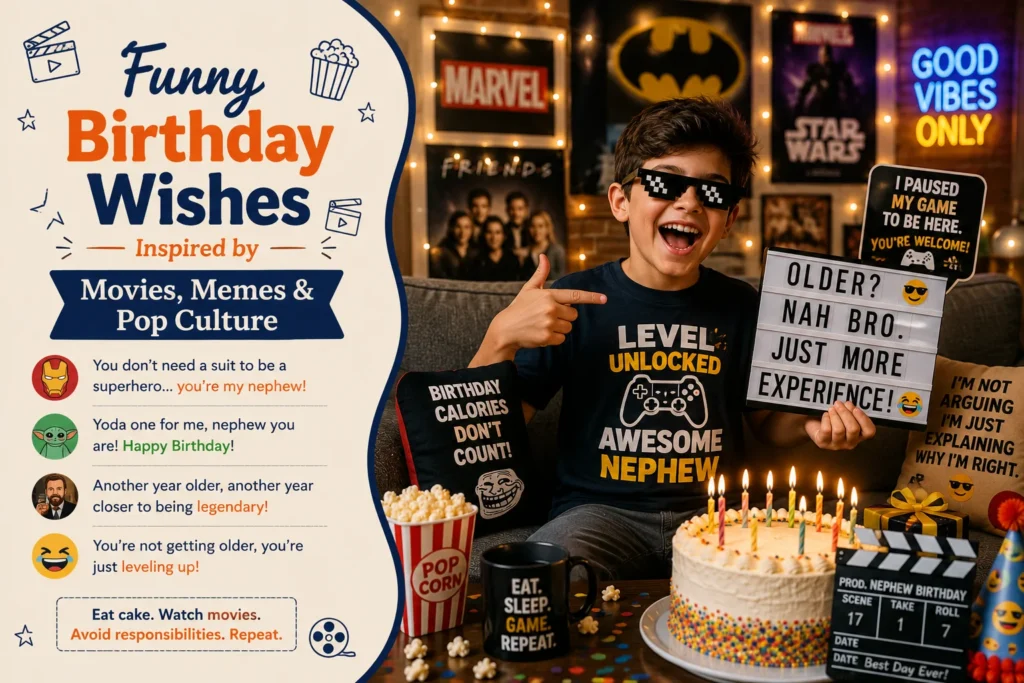 Funny Birthday Wishes Inspired by Movies, Memes & Pop Culture