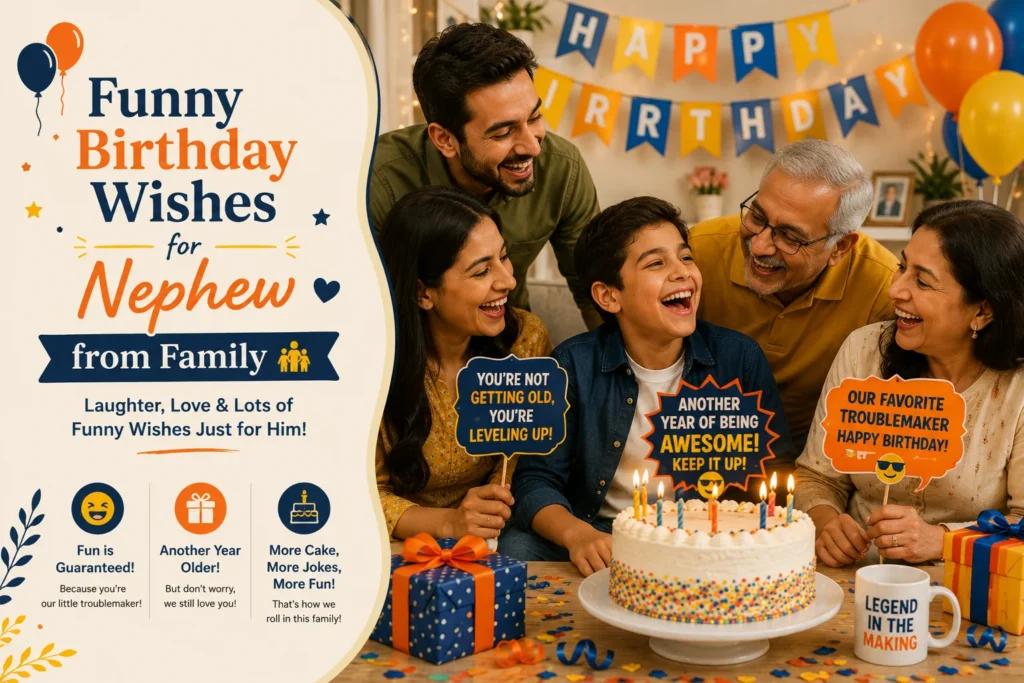 Funny Birthday Wishes for Nephew from Family