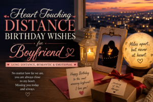 Heart Touching Distance Birthday Wishes for Boyfriend | Long Distance, Romantic & Emotional