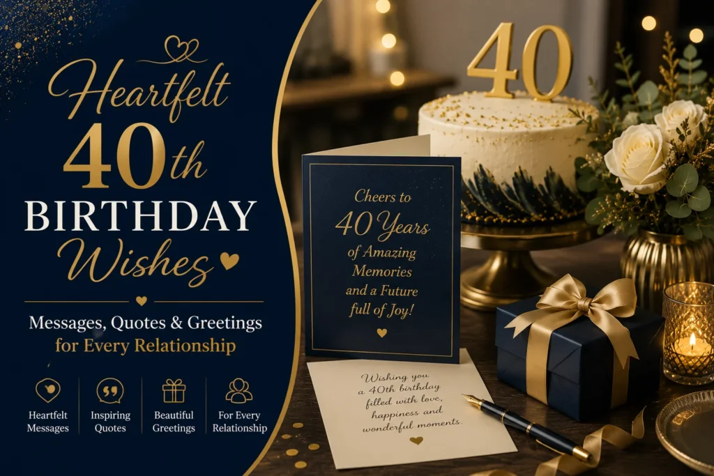 Heartfelt 40th Birthday Wishes